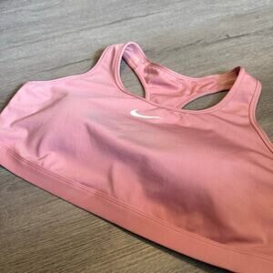 Nike Dri-FIT Plus Size Sports Bra 2X Pink Racerback Padded Swoosh Logo